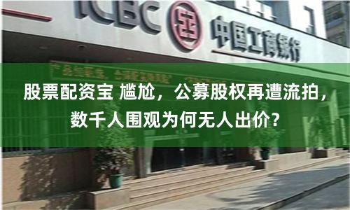 股票配资宝 尴尬，公募股权再遭流拍，数千人围观为何无人出价？